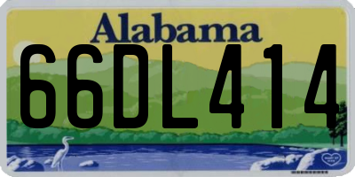 AL license plate 66DL414