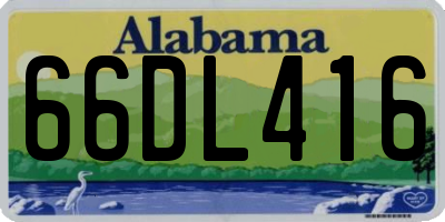 AL license plate 66DL416