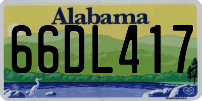 AL license plate 66DL417