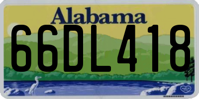 AL license plate 66DL418