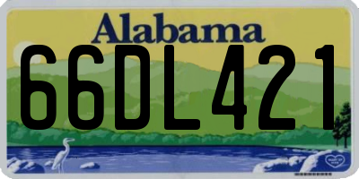 AL license plate 66DL421