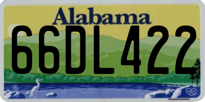 AL license plate 66DL422