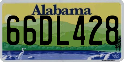 AL license plate 66DL428