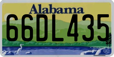 AL license plate 66DL435