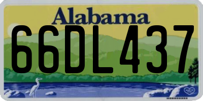 AL license plate 66DL437