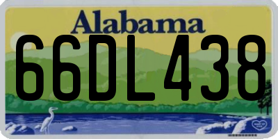 AL license plate 66DL438