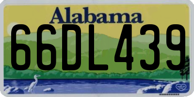 AL license plate 66DL439