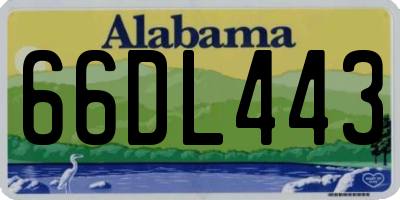 AL license plate 66DL443