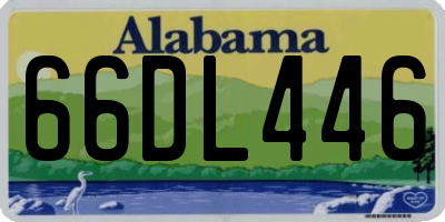 AL license plate 66DL446