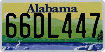 AL license plate 66DL447