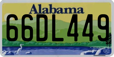 AL license plate 66DL449