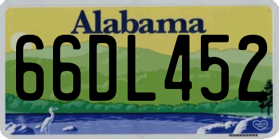 AL license plate 66DL452