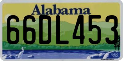 AL license plate 66DL453