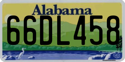 AL license plate 66DL458
