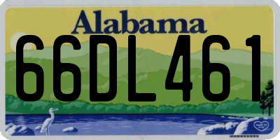 AL license plate 66DL461