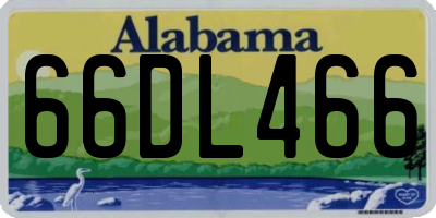 AL license plate 66DL466