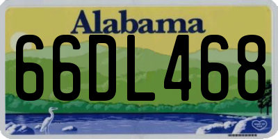 AL license plate 66DL468