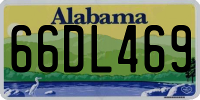 AL license plate 66DL469