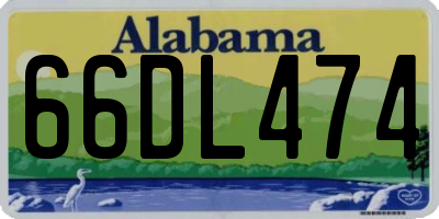 AL license plate 66DL474