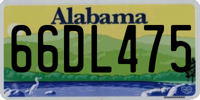 AL license plate 66DL475