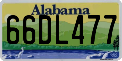 AL license plate 66DL477