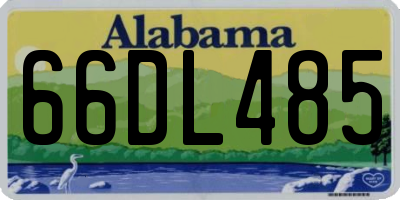 AL license plate 66DL485