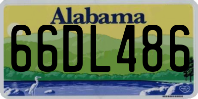 AL license plate 66DL486