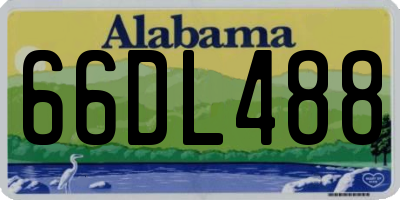AL license plate 66DL488
