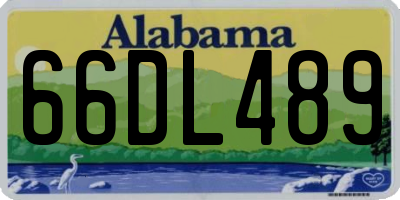 AL license plate 66DL489