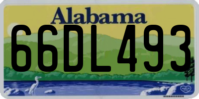 AL license plate 66DL493