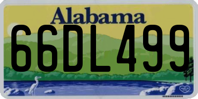 AL license plate 66DL499