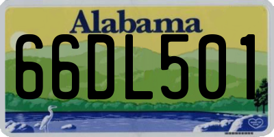 AL license plate 66DL501
