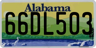 AL license plate 66DL503