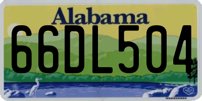 AL license plate 66DL504
