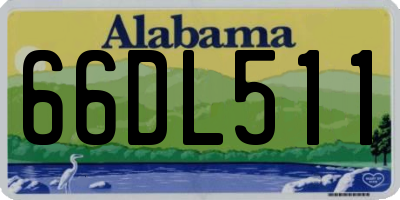 AL license plate 66DL511