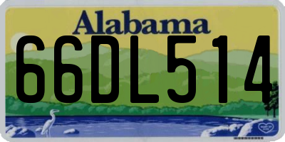 AL license plate 66DL514