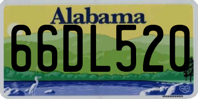 AL license plate 66DL520