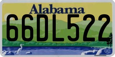AL license plate 66DL522
