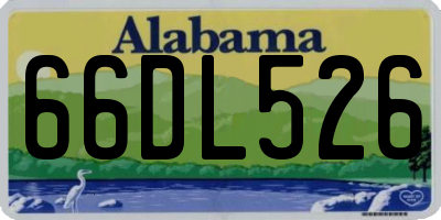 AL license plate 66DL526