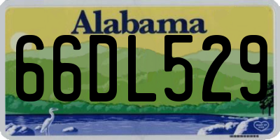AL license plate 66DL529