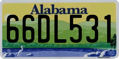 AL license plate 66DL531