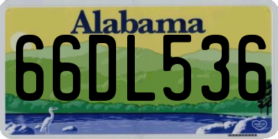 AL license plate 66DL536