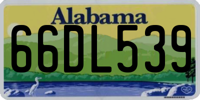 AL license plate 66DL539