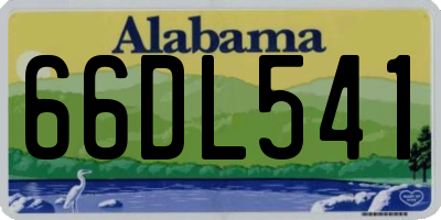 AL license plate 66DL541