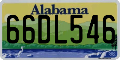 AL license plate 66DL546