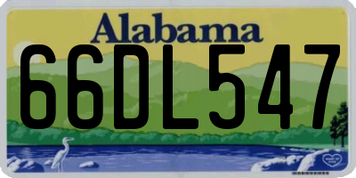 AL license plate 66DL547