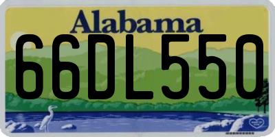 AL license plate 66DL550