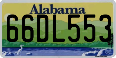 AL license plate 66DL553