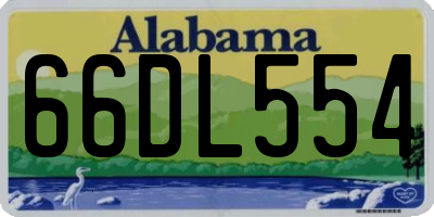 AL license plate 66DL554