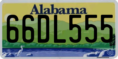 AL license plate 66DL555